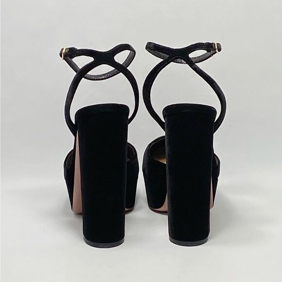 Aquazzura So High Velvet Platform Pumps size 39.5 - Picture 7 of 12